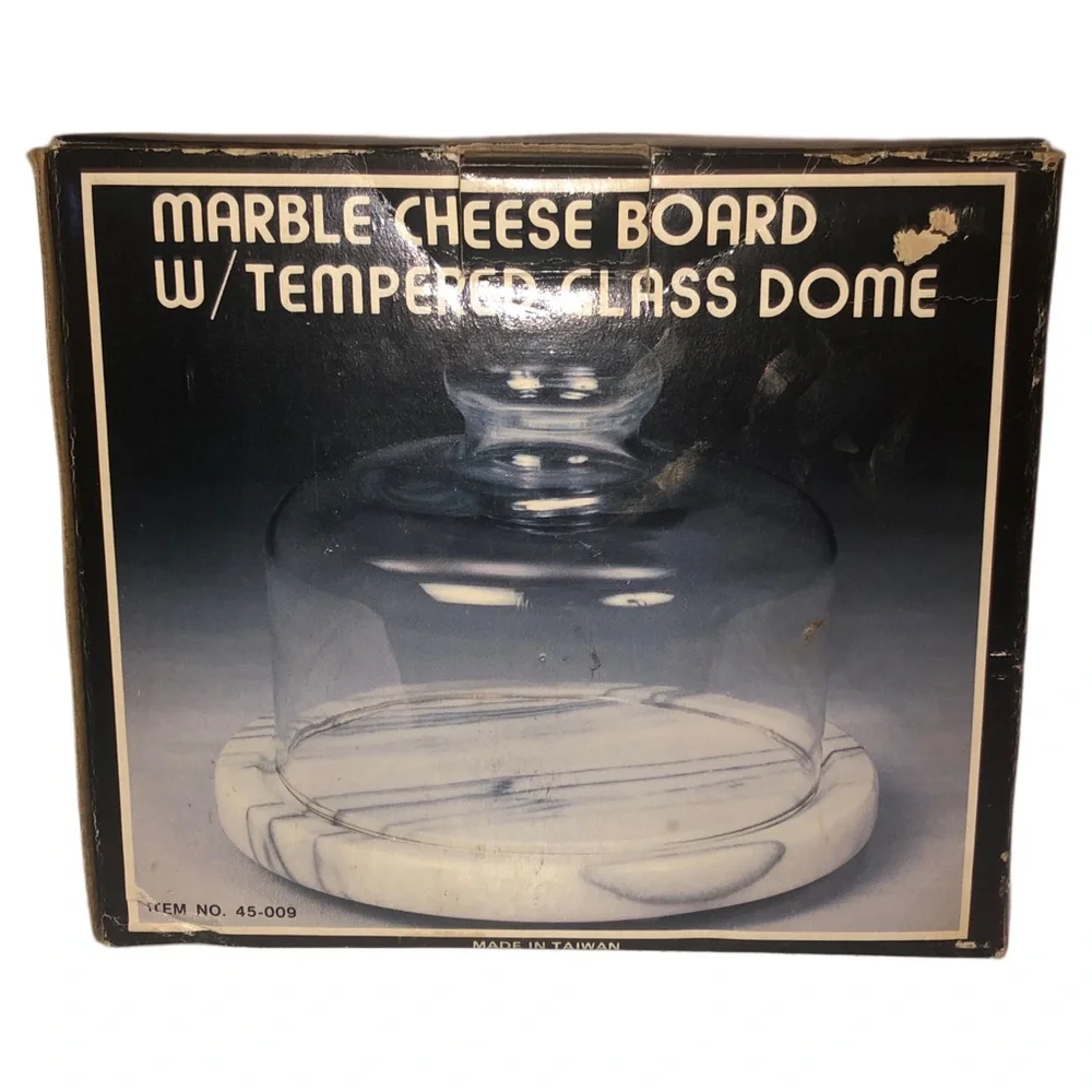 Marble Cheese Board W/ Tempered Glass Dome - Picture 7 of 9